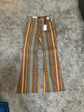 Judy Blue Multicolor Striped Flare Jeans – Brown Retro NWT
