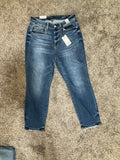 Judy Blue Straight Leg Jeans – Medium Wash Raw Hem Size 14W NWT