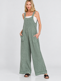 Zenana Double Gauze Washed Wide-Leg Overall Jumpsuit