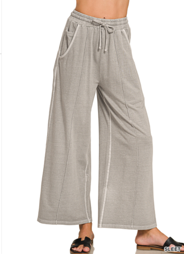 Zenana Drawstring Wide Leg Pants