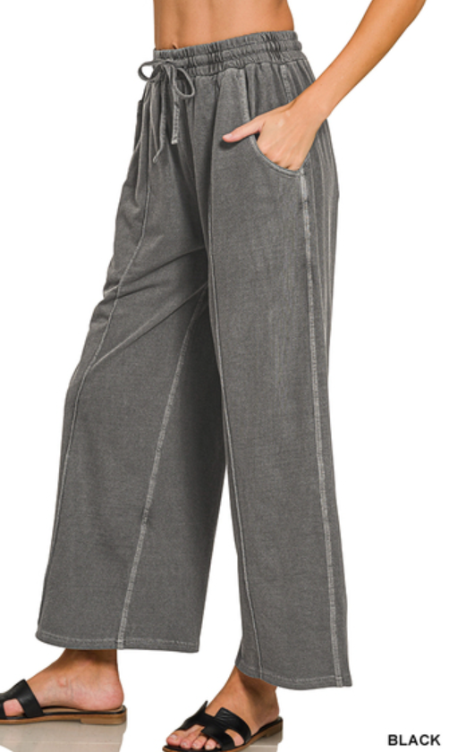 Zenana Drawstring Wide Leg Pants