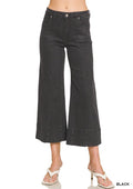 Zenana Washed Wide Leg Pocket Pants