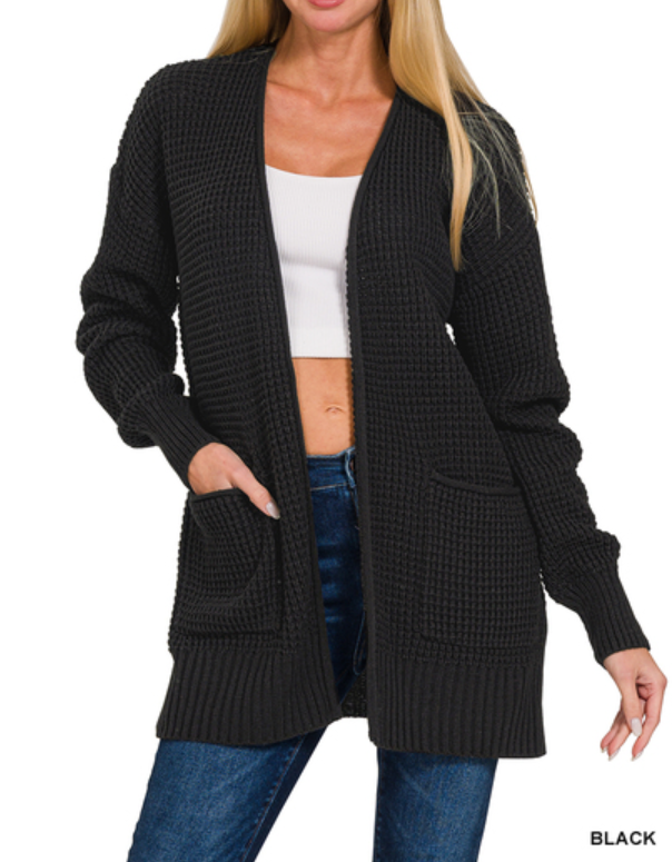 Zenana Open Front Longline Cardigan