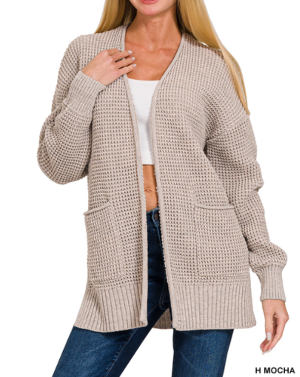 Zenana Open Front Longline Cardigan