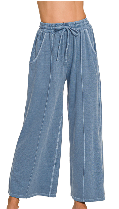 Zenana Drawstring Wide Leg Pants