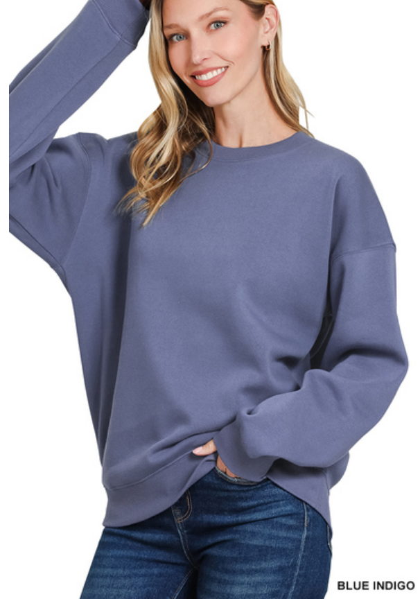 Fleece round neck sweatshirts