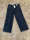 Judy Blue High Rise Braided Side Crop Wide Leg Jeans – Dark Wash