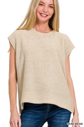 Crew neck basic sweater vest